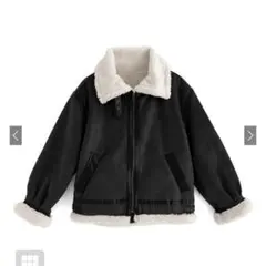 GRL 襟2Wayムートンボアブルゾン ブラック