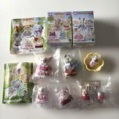 シルバニア 赤ちゃんティータイム・夢色マリン・花のベッド・赤ちゃん工具6セット