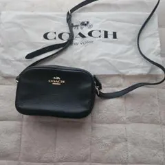 COACH 黒 レザー ショルダーバッグ