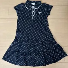 【値下げ】anyFAM エニファム 140cm ワンピース　水玉　黒　白