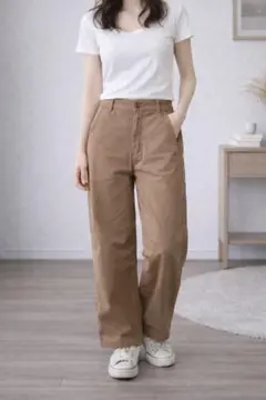 CINEMA CLUB ベージュ ワイドパンツ レディース Sサイズ