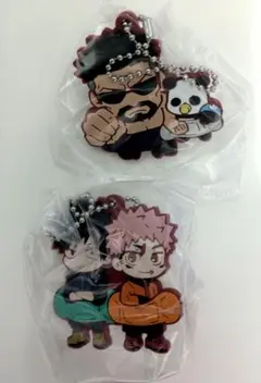呪術廻戦キャラばんちょうこうキーホルダー虎杖悠仁伏黒恵 夜蛾正道パンダセット