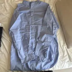 ブルー オーバーサイズ長袖シャツ