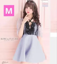 ROBEdeFLEURS/ローブドフルール/オフショルフレアキャバドレスM