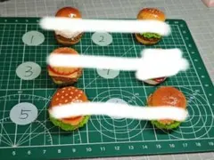 ハンバーガー型デコレーションパーツセット