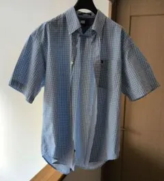 TOMMY HILFIGER 半袖シャツ L 青チェック