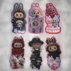うさぎキャラクター ステッカー 6枚セット ラブブ アメステ 大きめ