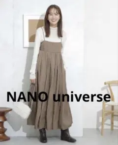 NANO universe キャッチワッシャーツイルキャミワンピ―ス