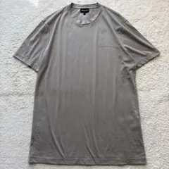 ジョルジオアルマーニ　サインロゴプリントTシャツ　グレー　イタリア製