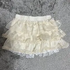 SHEIN ROUGHNECK tutu pants skirt cream Sのサムネイル