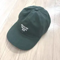 ロゴ刺繍 キャップ ダークグリーン ワンポイントのサムネイル