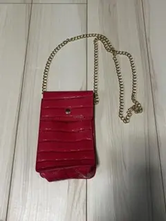 SHEIN ショッキングピンク ショルダーバッグ スクエアバッグ