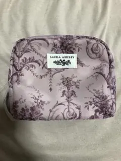 LAURA ASHLEY 花柄ポーチ 薄紫