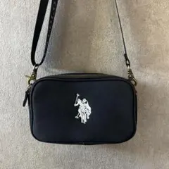 u.s. polo assn. ショルダーバッグ　キャンバス　黒