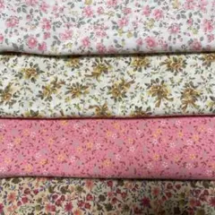 アンティーク　パッチワーク用　花柄のまとめ売り　4種類　レトロ　⑨