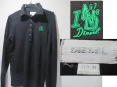 DIESEL ディーゼル 黒 長袖ポロシャツのサムネイル