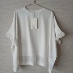 【未使用品！】SEASON REASON　袖裾チュール　カットソーTシャツ　L