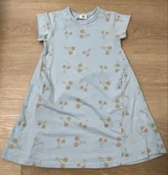SKAPE 半袖ワンピース 110 さくらんぼ柄 水色のサムネイル