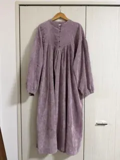 スエード ロングワンピース