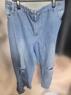リペアデニムパンツ サイズ31 ライトブルー