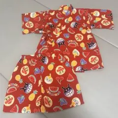 アンパンマン甚平 上下セット100㎝　赤色