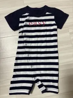 【美品】COMME CA ISM ストライプロンパース 50~70cm