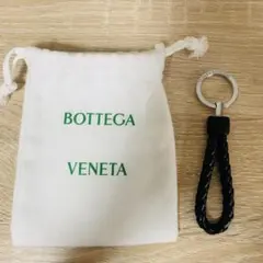 BOTTEGA VENETA ブラックレザー キーホルダー - メルカリ