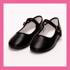 シュベックフラットシューズカンフーシューズストラップパンプス黒24cm 【美品】のサムネイル
