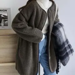 ブラウン フリースジャケット