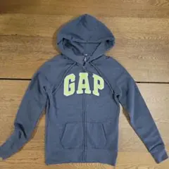 【GAP 】ジップパーカー　ネイビー ロゴ　y2k　<裏起毛>