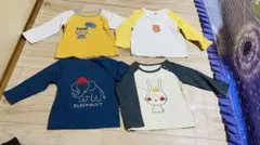 動物デザイン長袖Tシャツ4枚セット