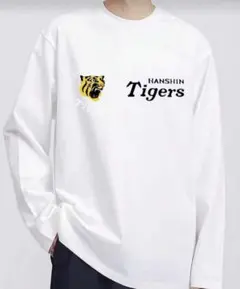 阪神タイガース　ロングTシャツホワイトカラークライマックス日本シリーズ甲子園応援