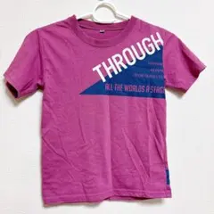 THROUGH プリントTシャツ 130 トップス 半袖 パープル