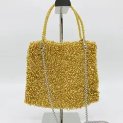 美品✨アンテプリマ 2way ハンドバッグ ワイヤーバッグ ゴールド スクエア
