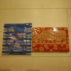 ハローキティ　マリン柄コスメポーチ　ミニポーチ　40周年スマホポーチ　付録　新品