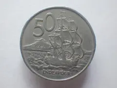 2449. 1967年 ニュージーランド 50セント 硬貨 - メルカリ