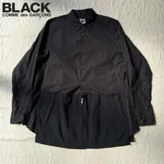 BLACK COMME des GARCONS ウールギャバジンジップ切替シャツ