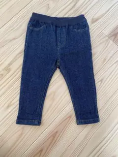 petit main ダークブルー デニムパンツ