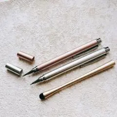 金属製タッチペン スタイラス 2本(シルバー ピンク）ゴールド 1本