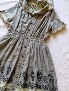 【値下げ】アクシーズファム　パーカーワンピ　シフォン　半袖