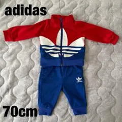【週末値下げ】adidas ジャージ 70cm 赤/青