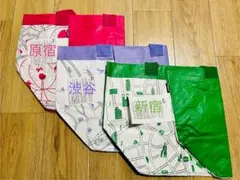 【IKEA原宿・渋谷・新宿限定】地図柄エコバッグ 3色セットのサムネイル