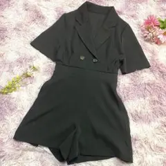 GRL グレイル　ロンパース　オールインワン　ブラック　M ショート　韓国風のサムネイル