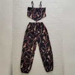 SHEIN キッズ チェーン柄キャミトップ&パンツ