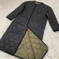 TAION x BEAMS LIGHTS キルティング ダウンコート ブラック