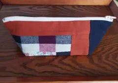 ◎ハンドメイド◎　■㉗舟形ポーチ■　手縫い・パッチワーク　新品