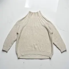 Lugnoncure ボトルネック ニット セーター アイボリー フリー