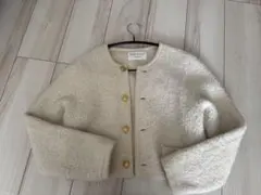 MACPHEE ノーカラージャケット S クリーム