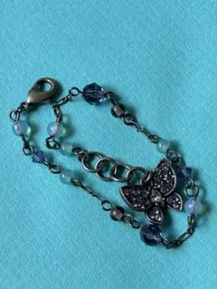 値下‼️ANNA SUI★蝶モチーフ★ブレスレット★ストーン★バタフライ★アクセ