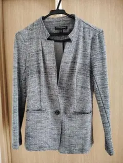 BANANA REPUBLIC ノーカラージャケット XS グレー